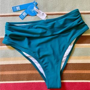Cupshe | High-waisted Bikini Bottom in Teal ♥ NWT